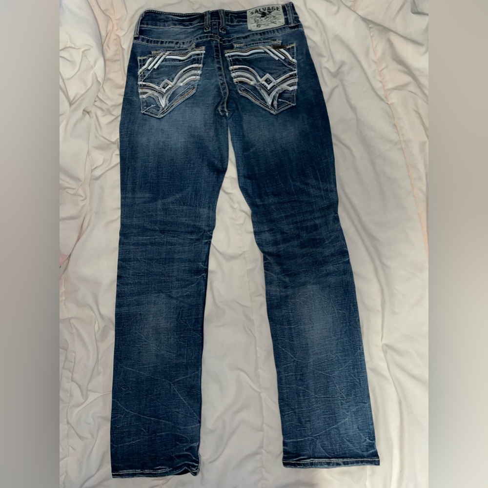 Salvage Dark Blue Straight Jeans